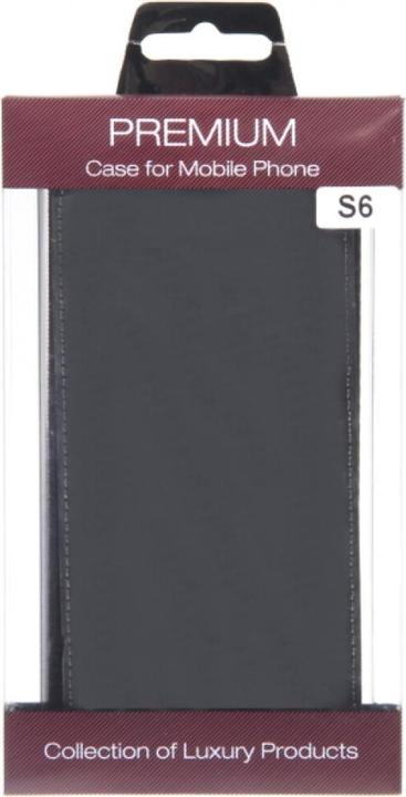 Actual product image OEM Slim Leather Flip Case for Galaxy S6 - black (Samsung Galaxy S6)
