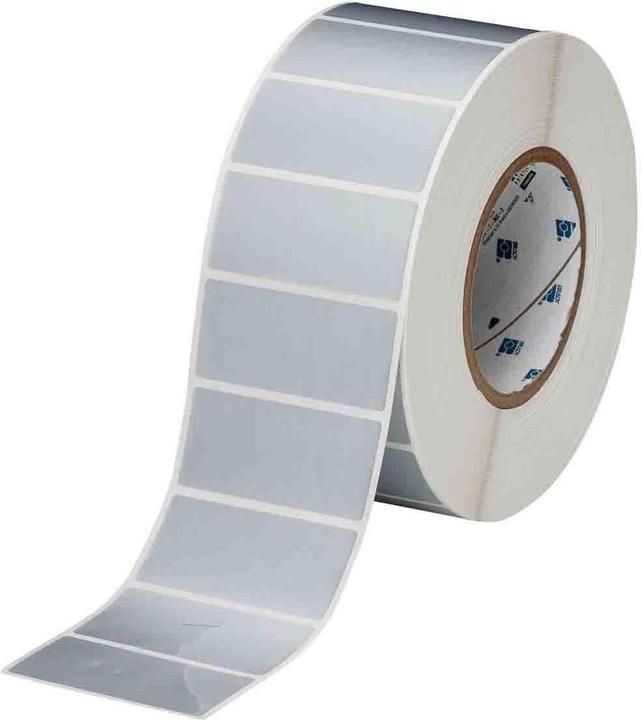 Produktbild Brady THT-7-362-3, fälschungssicheres Vinyl, glänzend, Silber, 69.85 x 31.75 mm, permanent (3000 E