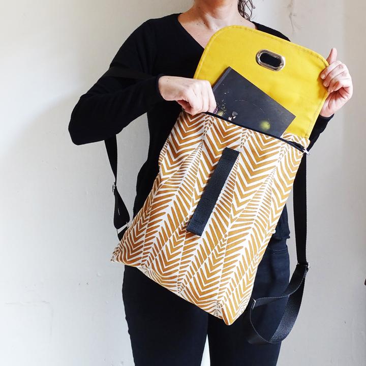 Image du produit Only-Bags.Store Coton biologique toile BackPack avec fermeture éclair, sac à dos, sac à dos