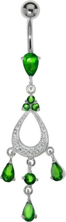 Produktbild Bijouteria Bauchpiercing (Chirurgenstahl 316L, Silber 925, Zirkonia)
