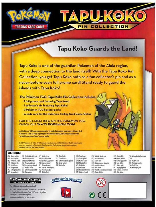 Actual product image Pokémon Pokemon- Kapu-Riki: Pin Collection Box (English, Box Set & Collection)