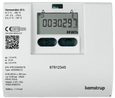 Produktbild Kamstrup Varmemåler MULTICAL® 403 1,5M³/H / 110mm / 3/4" med batteri für Rückmontage