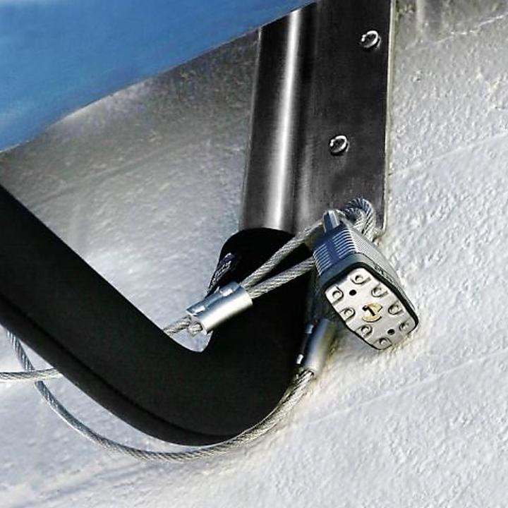 Image du produit Wiltec Support mural universel 80kg Acier fin Câble Kayak Canoë SUP Planche de surf Fixation