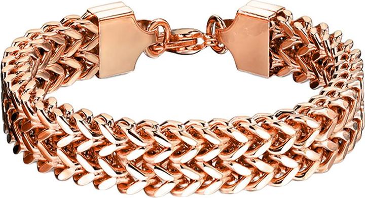 Image du produit Star Piercing Bracelet or rose à deux rangs de blé (21.60 cm, sans laiton, Acier chirurgical 316L)