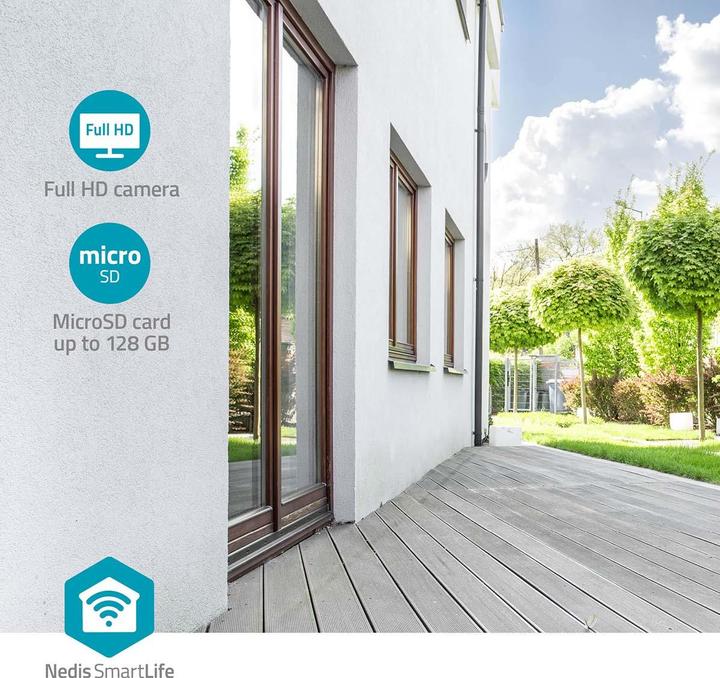 Immagine prodotto Nedis SmartLife Telecamera da esterno | Wi-Fi | Luce ambientale | Full HD 1080p | IP65 | Archiviazione (1920 x 1080 Pixels)