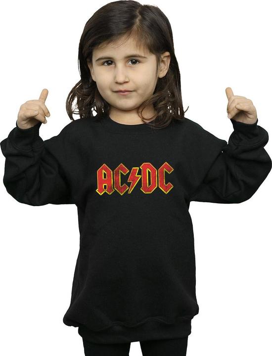 Immagine prodotto AC/DC Distressed Red Logo Felpa Ragazze (128)