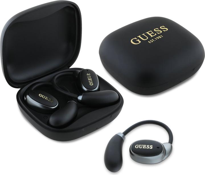 Produktbild Guess Satin Classic Logo OWS Wireless Earphones - black (8 h, Kabellos)