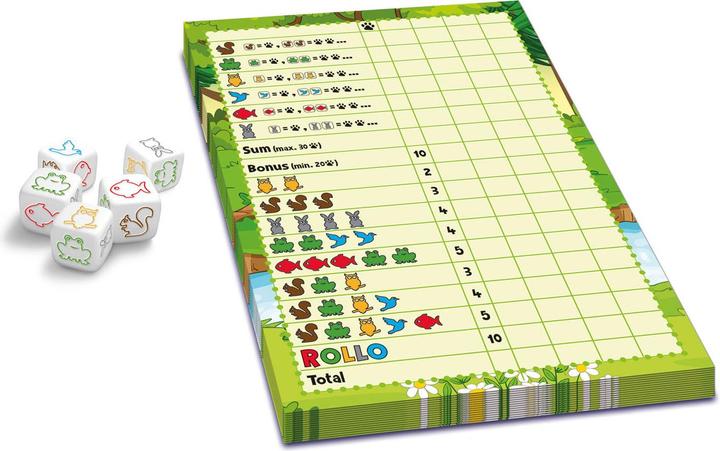Actual product image Asmodée Rollo - Yatzee animals (Multilingual)