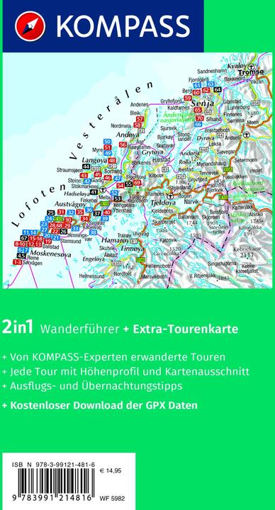 Produktbild Wanderführer 5982 Lofoten, Vesterålen und Senja, 70 Touren (Deutsch, Thomas Diehl, 2022)
