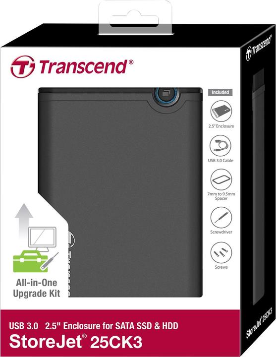 Image du produit Transcend SSD/HDD CASE 2.5" USB/TS0GSJ25CK3 (2.5")