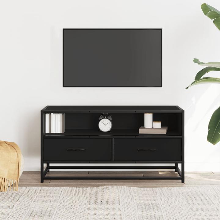 Actual product image VidaXL TV cabinet Lowboard TV cabinet TV table Wood-based material Metal (80 x 34.5 x 40 cm)