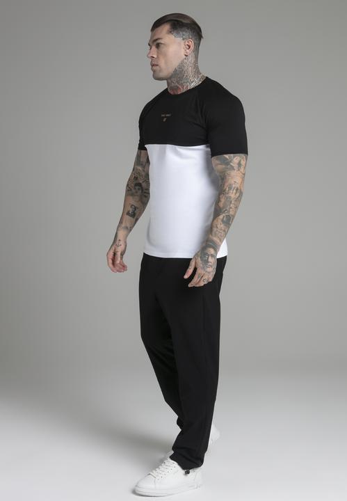 Image du produit Siksilk T-shirt Cut and Sew T-shirt en noir, blanc (M)