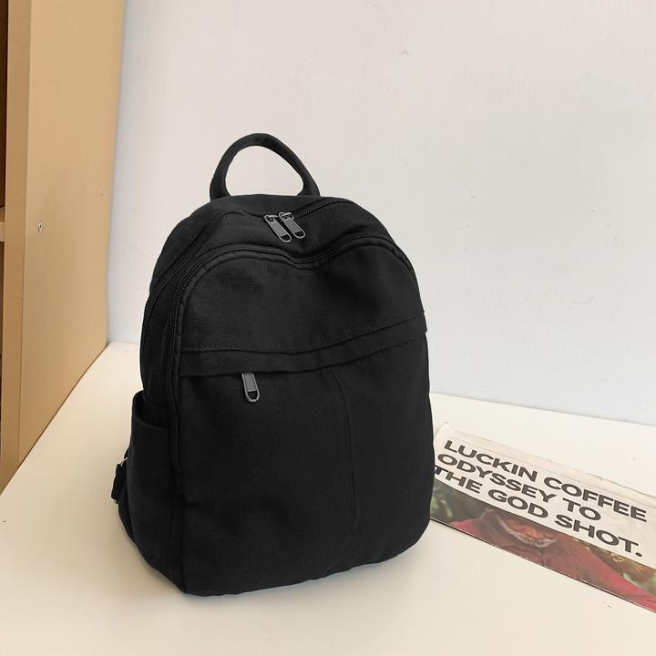 Produktbild Only-Bags.Store Casual Rucksack, geeignet für High School und College-Studenten, solide Farbe Canvas Rucksack