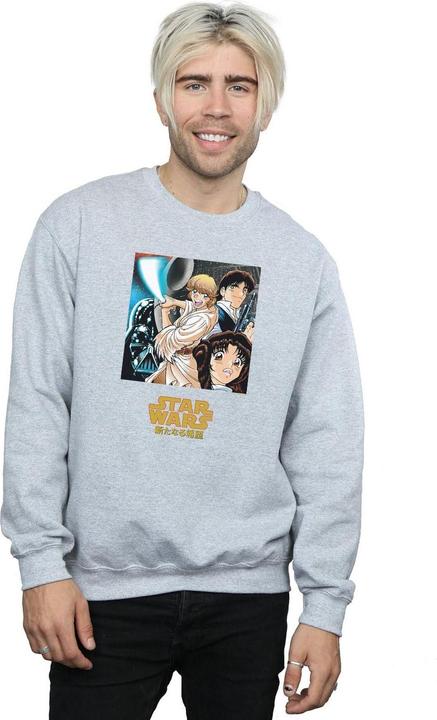 Actual product image Star Wars Mens Anime Poster Sweatshirt (XXL)
