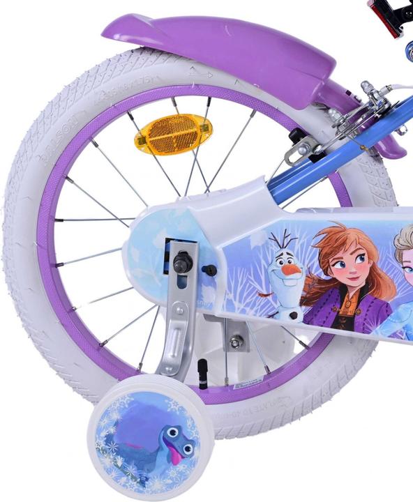 Produktbild Disney Frozen 2 16-Zoll-Kinderfahrrad Blau/Lila - Sicherheit, Spass und Stil in einem! (16")