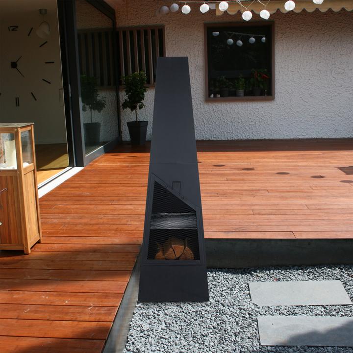 Actual product image Relaxdays Garden fireplace