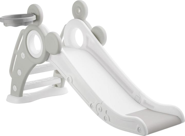 tectake Scivolo per bambini Joy, con canestro da basket, pieghevole