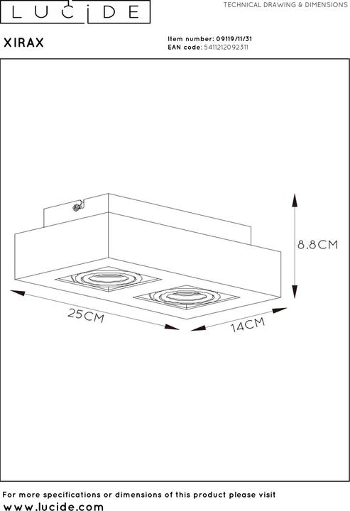Actual product image Lucide Xirax (320 lm, GU10)