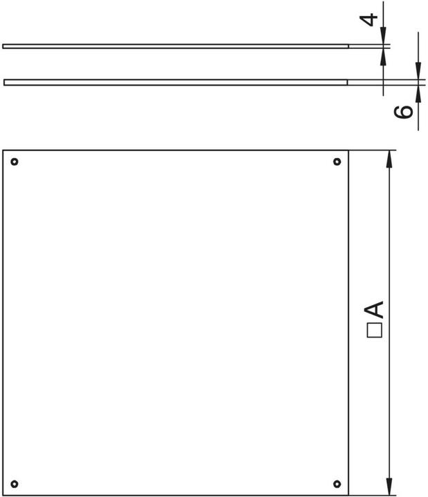 Actual product image OBO Bettermann OBO DUF 250-2 Blind cover 2x282x4mm w seal f UZD250-2/3