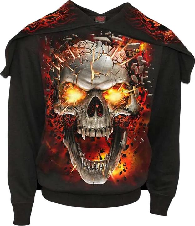 Actual product image Spiral Unisex Adult Skull Blast Hoodie (S)
