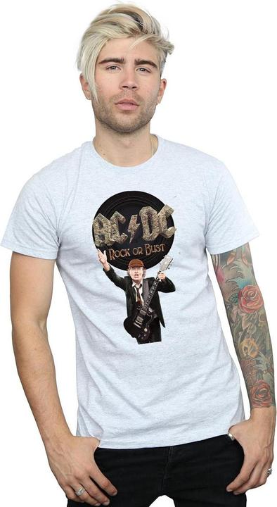 Actual product image AC/DC Mens Rock Or Bust Angus Young Cotton T-Shirt (M)