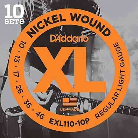 Actual product image D'Addario EXL110 (10 x, Electric guitar, 0.01")