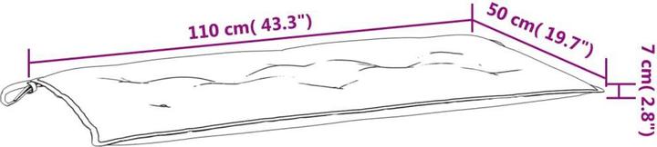 Produktbild VidaXL Gartenbank-Auflage O x ford-Gewebe (110 x 50 x 7 cm)