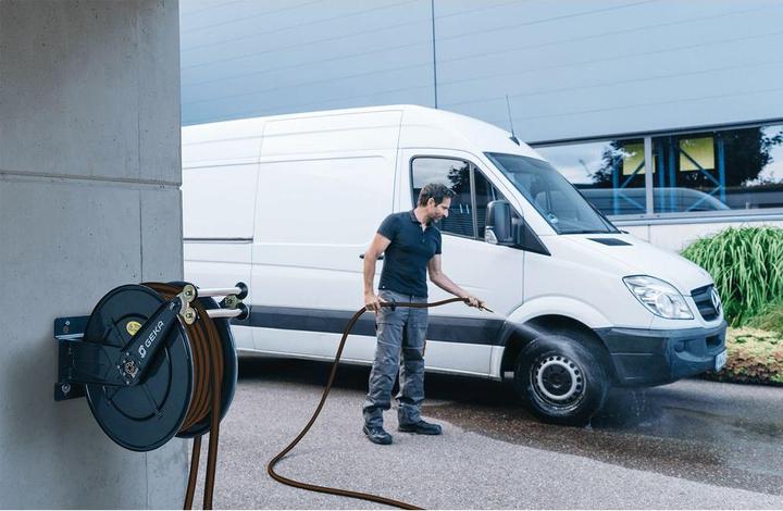 Produktbild Geka Schlauchaufroller PA30GSK Anschl.-Gew.33,25mm G 1 AG Zoll pulv.STA (25 m)