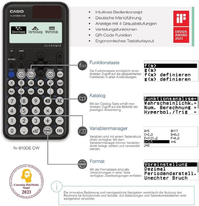 Produktbild Casio FX-810DE CW (Batterien)
