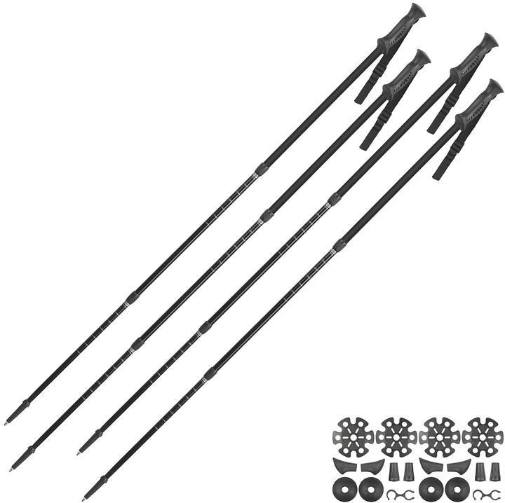 Speeron 2er-Set Wander-, Trekking- & Walking-Stöcke mit Anti-Shock-Federung (135 cm)
