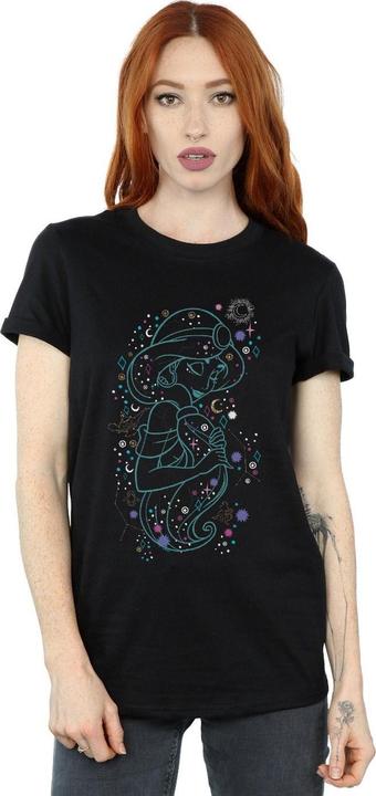 Actual product image Disney Womens/Ladies Aladdin Princess Jasmine Written In The Stars Cotton Boyfriend T-Shirt (3XL)