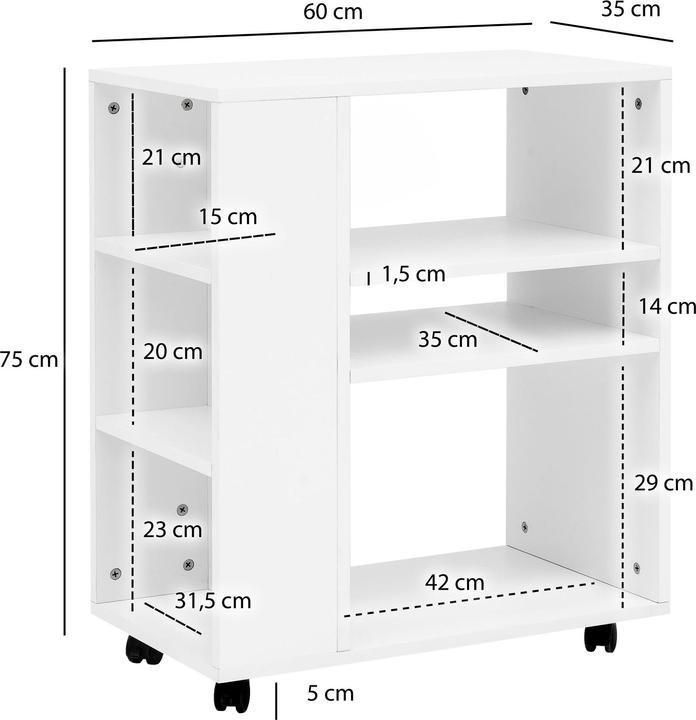 Immagine prodotto Wohnling Rotolo (60 x 35 x 75 cm)