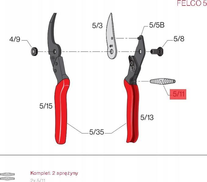 Actual product image Felco Replacement spring