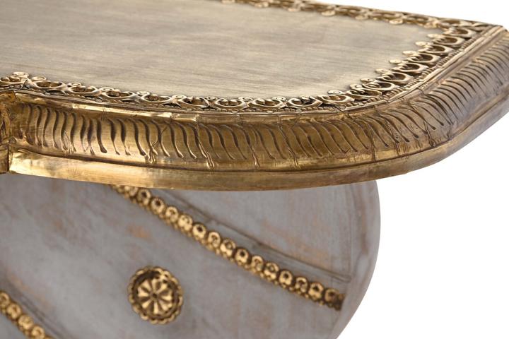 Produktbild DKD Home Decor Console Elephant White Grey Golden Brass Mango wood 80 x 30 x 96 cm