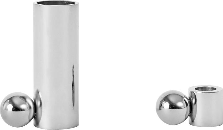 Image du produit Oyoy Bougeoir Palloa grand 7 cm, Argent (8 x 4 x 6,5 cm)