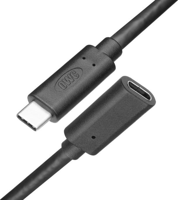 Produktbild OWC 0.5 Meter USB-C Extension Cable - Black Color USB 3.2 (10Gb/s) (0.50 m, USB 3.2, 100 W)