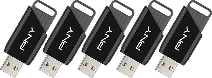 Produktbild PNY ATTACH X USB 3.2 64GB PACK X5 (64 GB, USB-A)
