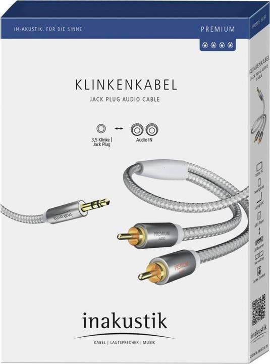 Immagine prodotto Inakustik Cavo a jack (1.50 m, Connettore da 3,5 mm (AUX), Cinch)