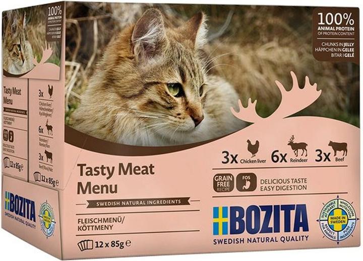 Bozita Feline Meat In Jelly 12x85gr Multibox 1,02 kg (797.0445) (Adult, 12 Stk., 1020 g)