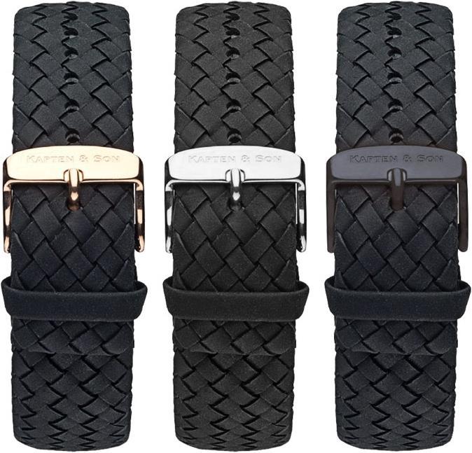 Produktbild Kapten & Son Leather Strap Black Woven Campina Black
