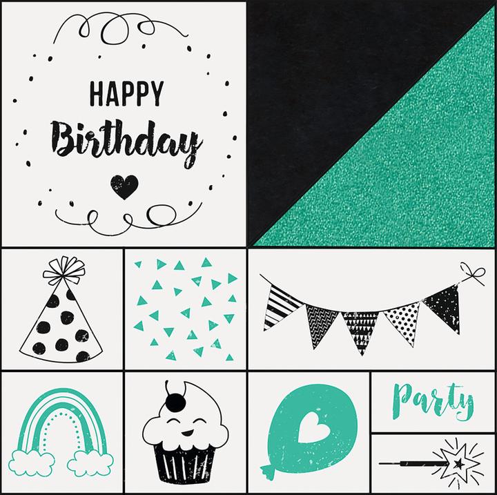 Image du produit Folia Set de timbres Happy Birthday