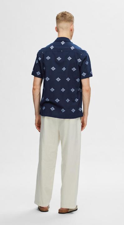 Produktbild Selected Homme Print Baumwoll Kurzarmhemd (M)