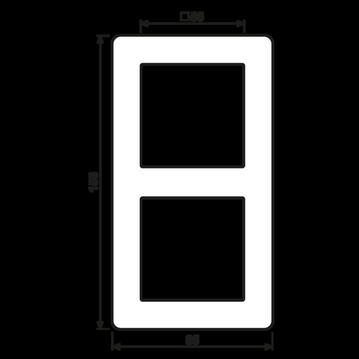 Immagine prodotto JUNG Telaio di montaggio 2f bw glz A / A FLOW Kst AF582BFSW