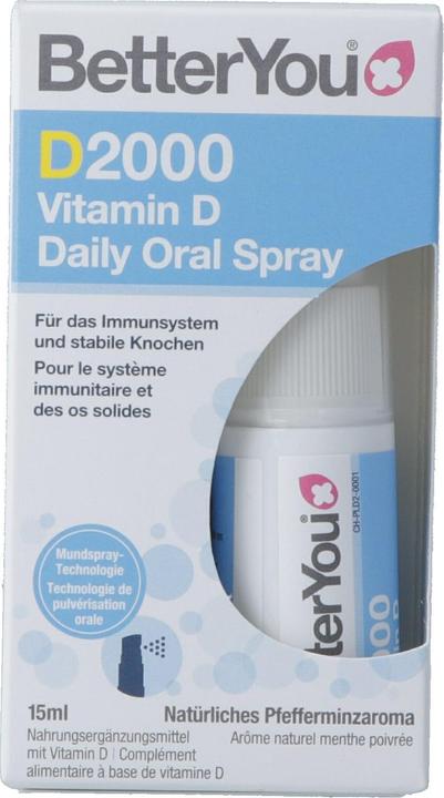 Actual product image Betteryou D2000 Vitamin D Oral Spray 2000 IU (15ml) (15 Piece, Spray, 39 g)