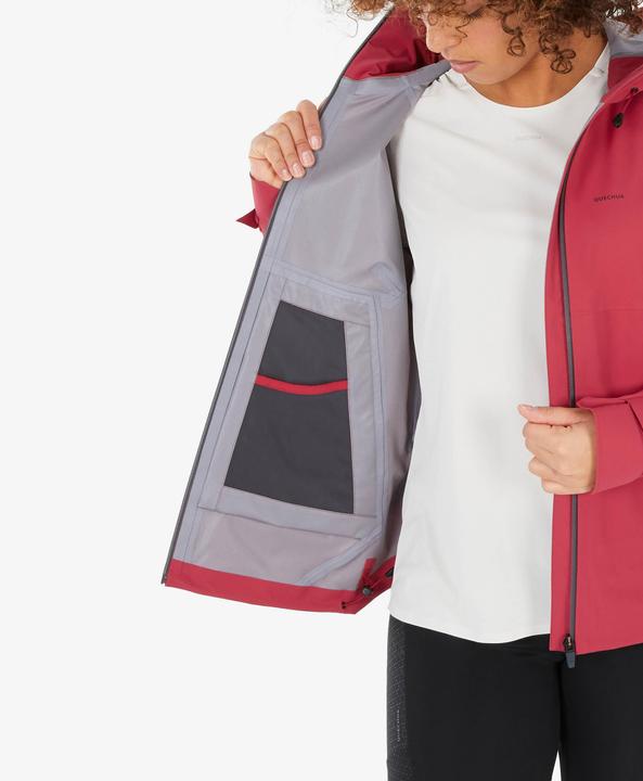 Immagine prodotto Quechua Giacca da trekking da donna impermeabile per escursioni in montagna - MH500 rosa (XL)