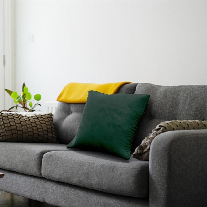 Image du produit Intirilife 2x taies d'oreiller en velours 40x40 cm (40 x 40 cm)