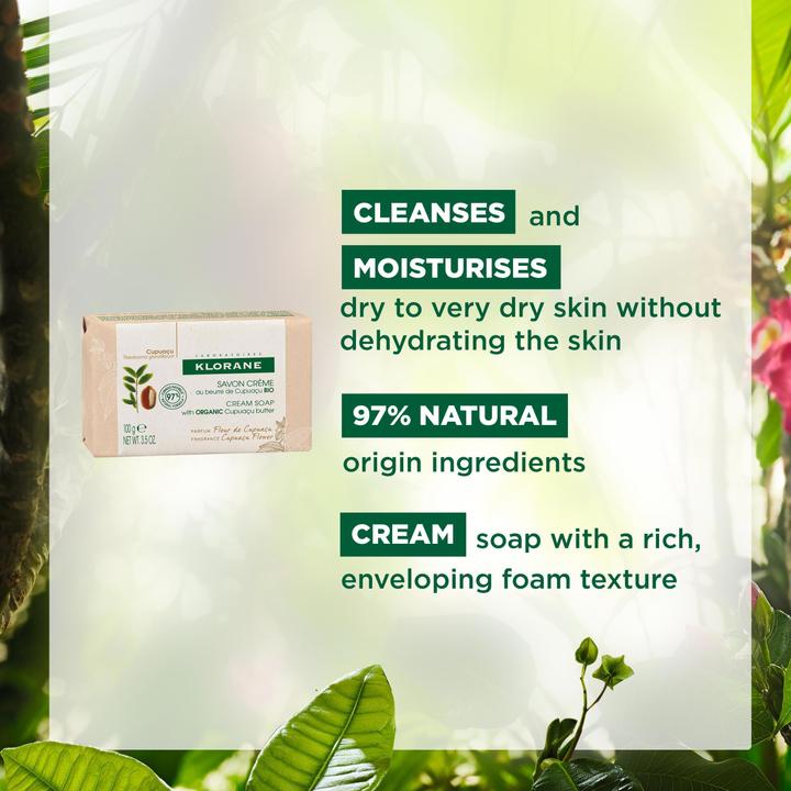 Image du produit Klorane Savon-crème à la fleur de cupacu (Savon dur)