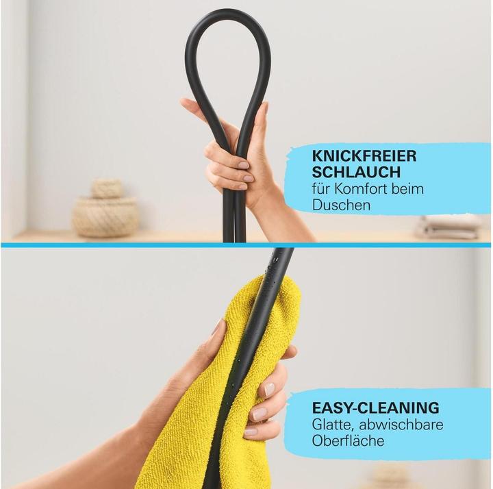 Produktbild Grohe Vitalio Flex QuickFix Brauseschlauch, 1500mm, universal, mattschwarz (150 cm)