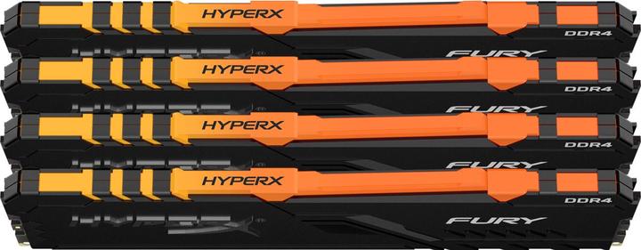 Image du produit Kingston Mémoire DDR4, CL16, DIMM, Kit de 4, HyperX FURY RGB (4 x 32GB, 2666 MHz, RAM DDR4, DIMM)