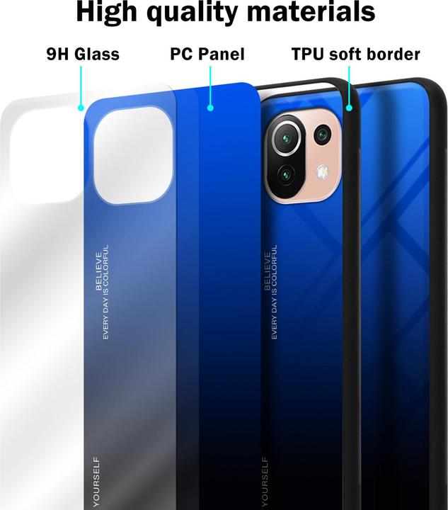 Actual product image Cadorabo TPU 2 colors glass envelope (Xiaomi Mi 11 Lite, Xiaomi Mi 11 Lite 5G, Xiaomi Mi 11 Lite 5G NE)